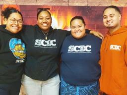 Lesa Tagaloa, Rose Mitchell, Annie Seuseu and Jason Savea 
