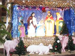 Nativity sceme at Fagaalu Catholic Church