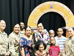 SGT Elizabeth Lualua with friends and family