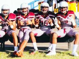 #15 Ieremia Ieremia, #16 Tui Chadwick, #11 Larry Sialoi and #3 Sam Logoai.
