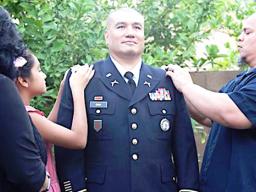 Noel Folasa Taeleifi Faiivae Iuli Godinet Chun with his wife, daughter and friend