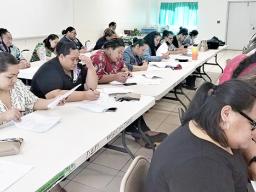 Participants in one of the classes for Notary Public certification 