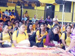 Nu’uuli Vocational Technical High School principal speaking to students