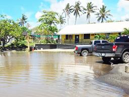 Flooding at Nu’uuli Vocational Technical High School main office