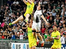 NZ All Blacks battled on a kickoff 