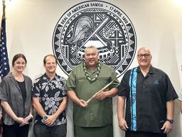 Ocean Exploration Trust team with ASG personnel including the governor