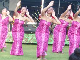 Taupou Samoa group that came from California and performed during the 2018 2Samoas Samoana Jazz & Arts Festival