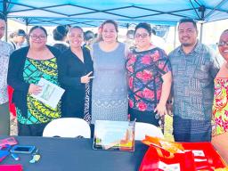 Lisa Tuato’o (fourth from left) with odapm staff