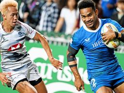 Steve Onosai speeds ahead of a defende