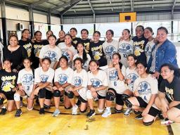 Pacific Horizon girls volleyball team with supporters