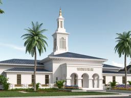 Exterior renderings for the American Samoa temple