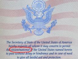 U.S. NATIONAL PASSPORT