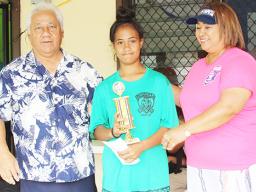 Paulia Fa’asao’o receives her MVP award