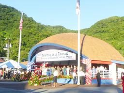VIPs at flag raising