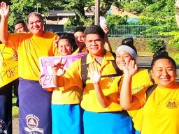 Samoana High School's Health Occupations Students of America (HOSA) crew, along with the Sharks' National Honor Society and members of the student body