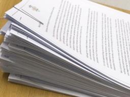 Stack of documents presented to faipule.