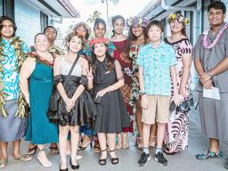 Pacific Horizons 8th grade  grads with teacher Bev Kodak 