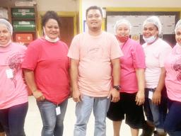 StarKist employees wearing pink for Pinktober