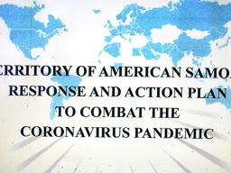 Photo shows the front-cover of the 78-page Territory of American Samoa’s Response and Action Plan