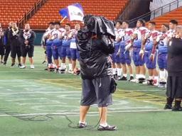 Team Amerika Samoa 2020 JPS Paradise Football Classic V Champions singing the Amerika Samoa Anthem