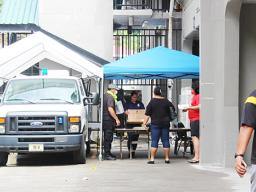 Customs Division of ASG Treasury scanning operations behind post office