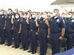 The 72-cadets of 28th Police Academy taking the Oath of Office