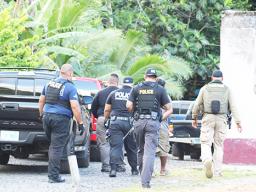 Armed police officers