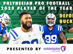 Polynesian Football Hall of Fame graphic of DeForest Buckner