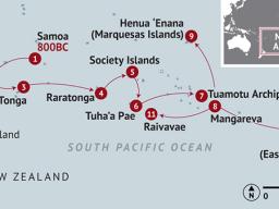 POLYNESIAN MIGRATION ROUTE GRAPHIC
