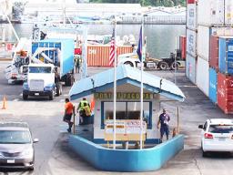Container traffic at Port of Pago Pago