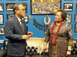 Congresswoman Amata with Federated States of Micronesia (FSM) President Wesley Simina