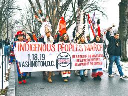  Indigenous Peoples Movement March on Jan. 18th from the US Department of Interior Building to the Lincoln Memorial in Washington D.C. 