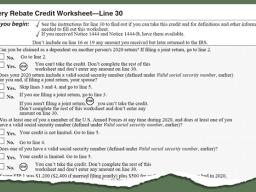 Snippet of Recovery Rebate Form