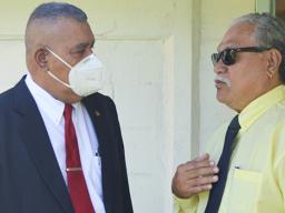 Aua Representative Faimealelei Anthony Fu’e Allen and Pago Pago Representative Vesiai Poyer Samuelu
