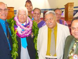 Rev. Faletoi Uso (second from left)
