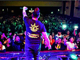 Richard Parker before a crowd in Melbourne last month.
