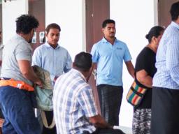 Some of the men accused and jailed for the Luatuanu'u road block 