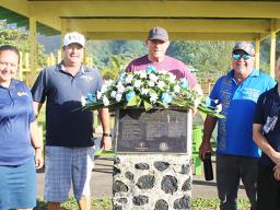 Rotary members at the Tsunami Memorial Picnic Shelter