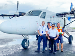 Samoa Airways crew temporarily stationed in American Samoa and operating the Manu'a flights.