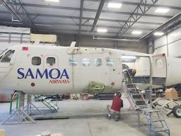 Samoa Airways twin otter that is being retrofitted