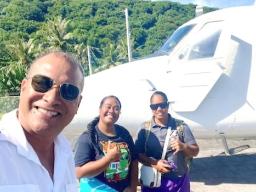 Captain Dida and passengers