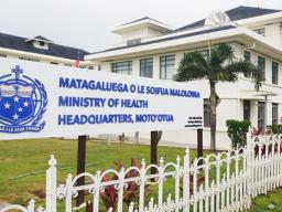 Samoa Health Ministry sign