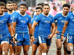 Manu Samoa at at the HSBC Singapore Sevens, Day 1