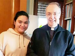 Tessarina Vee and Monsignor Marco Frisina