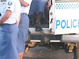 stock photo of Samoa police van 