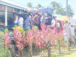 Line of voters at Falelatai and Samatau electoral district