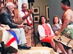 His Highness Tui Atua Tupua Tamasese Taʻisi Tufuga Tupuola Efi and Her Highness Masiofo Filifilia Tamasese 