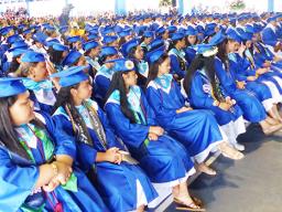 Some of the 190 SHS graduates 