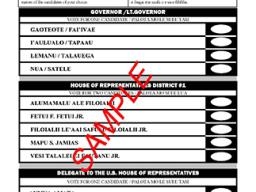 The sample ballot 