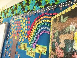 Artwork showcased recently at a public school